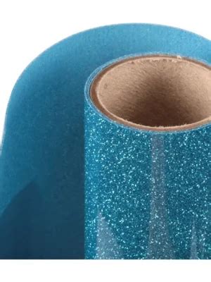 Cricut Glitter Iron-On  30x48cm (Aqua); 1 roll 12 in. x 19 in. Glitter Iron-on; Ideal for T-shirts, team or club wear, bags, aprons, home decor, and more!; Use with all Cricut® cutting machines